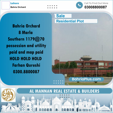 8 Marla Residential Plot for Sale in Bahria Orchard, Lahore - (BP-241672)