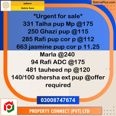 Residential Plot for Sale in Bahria Town, Lahore - (BP-241863)