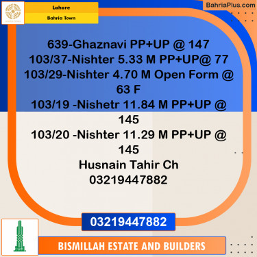 Residential Plot for Sale in Bahria Town, Lahore - (BP-242034)