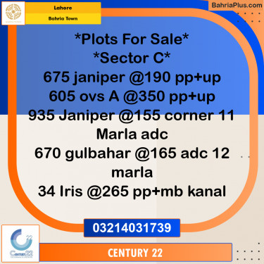 10 Marla Residential Plot for Sale in Bahria Town, Lahore - (BP-242060)