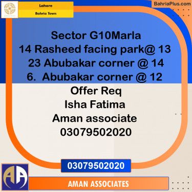 Residential Plot for Sale in Bahria Town, Lahore - (BP-242079)