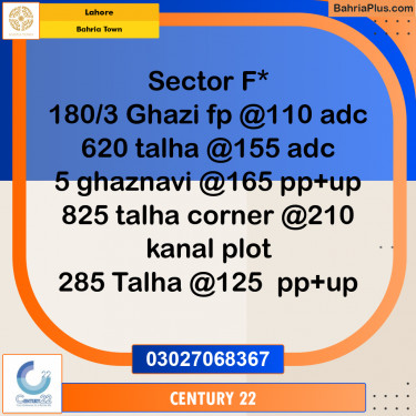 Residential Plot for Sale in Bahria Town, Lahore - (BP-242099)