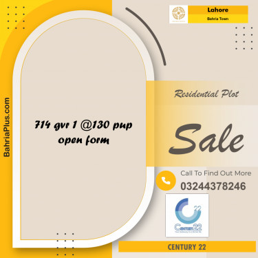 Residential Plot for Sale in Bahria Town, Lahore - (BP-242112)