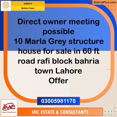 Residential House for Sale in Bahria Town, Lahore - (BP-242313)