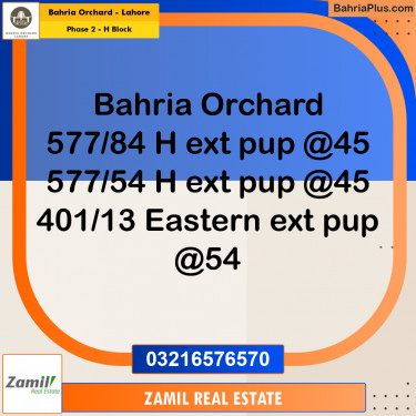 5 Marla Residential Plot for Sale in Phase 2 - H Block -  Bahria Orchard, Lahore - (BP-242386)