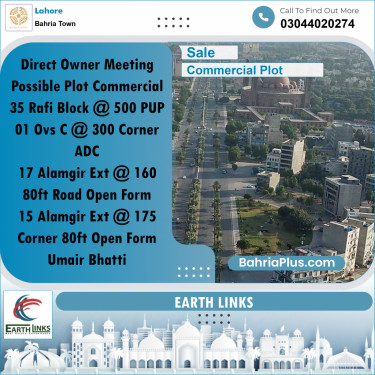 Commercial Plot for Sale in Bahria Town, Lahore - (BP-242639)