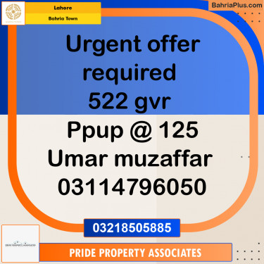 10 Marla Residential Plot for Sale in Bahria Town, Lahore - (BP-242658)