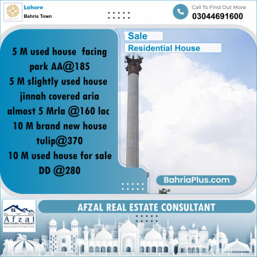 Residential House for Sale in Bahria Town, Lahore - (BP-242737)