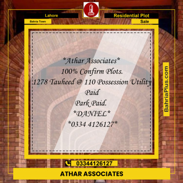 10 Marla Residential Plot for Sale in Bahria Town, Lahore - (BP-242753)