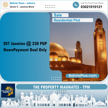 10 Marla Residential Plot for Sale in Sector C - Jasmine Block -  Bahria Town, Lahore - (BP-242872)