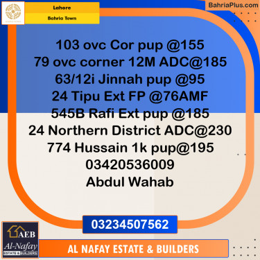 Residential Plot for Sale in Bahria Town, Lahore - (BP-242957)