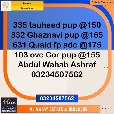 Residential Plot for Sale in Bahria Town, Lahore - (BP-242958)