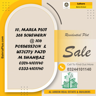 Residential Plot for Sale in Bahria Orchard, Lahore - (BP-243111)