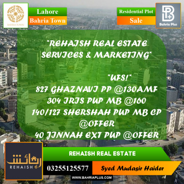 Residential Plot for Sale in Bahria Town, Lahore - (BP-243164)