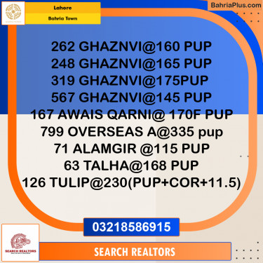 Residential Plot for Sale in Bahria Town, Lahore - (BP-243175)