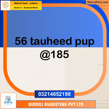 1 Kanal Residential Plot for Sale in Sector F - Tauheed Block -  Bahria Town, Lahore - (BP-243217)