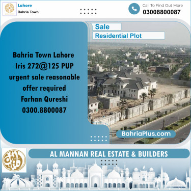 Residential Plot for Sale in Bahria Town, Lahore - (BP-243627)