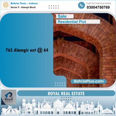 5 Marla Residential Plot for Sale in Sector F - Alamgir Block -  Bahria Town, Lahore - (BP-243670)