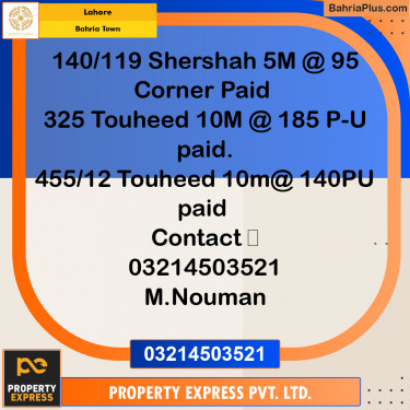 Residential Plot for Sale in Bahria Town, Lahore - (BP-243763)