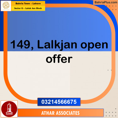 5 Marla Residential Plot for Sale in Sector G - Lalak Jan Block -  Bahria Town, Lahore - (BP-243812)