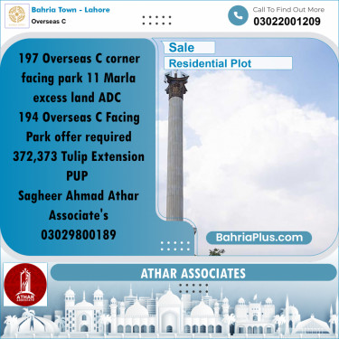 5 Marla Residential Plot for Sale in Overseas C -  Bahria Town, Lahore - (BP-243835)