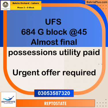 Residential Plot for Sale in Phase 2 - G Block -  Bahria Orchard, Lahore - (BP-243923)