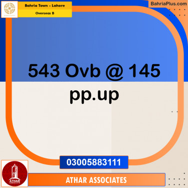 10 Marla Residential Plot for Sale in Overseas B -  Bahria Town, Lahore - (BP-243926)