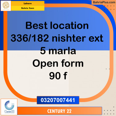 5 Marla Residential Plot for Sale in Bahria Town, Lahore - (BP-243970)