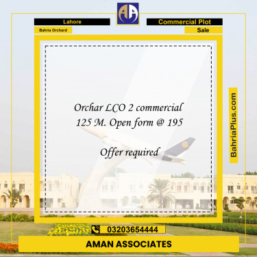 Commercial Plot for Sale in Bahria Orchard, Lahore - (BP-243973)