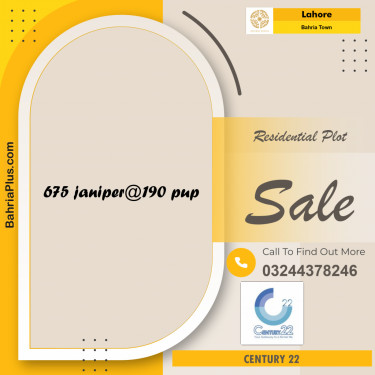 Residential Plot for Sale in Bahria Town, Lahore - (BP-244093)