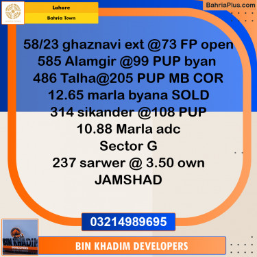 Residential Plot for Sale in Bahria Town, Lahore - (BP-244192)