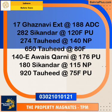 Residential Plot for Sale in Bahria Town, Lahore - (BP-244274)