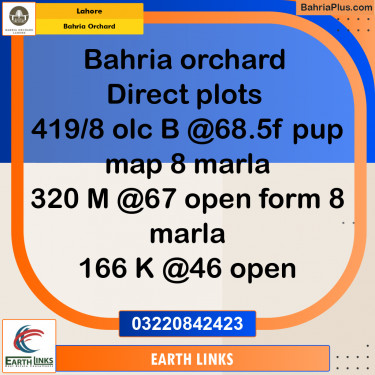 Residential Plot for Sale in Bahria Orchard, Lahore - (BP-244300)