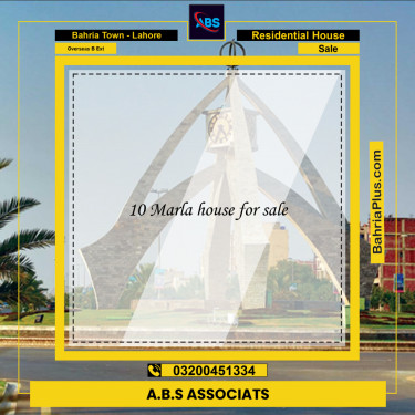10 Marla Residential House for Sale in Overseas B Ext -  Bahria Town, Lahore - (BP-244411)