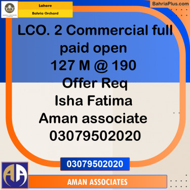 Residential Plot for Sale in Bahria Orchard, Lahore - (BP-244455)