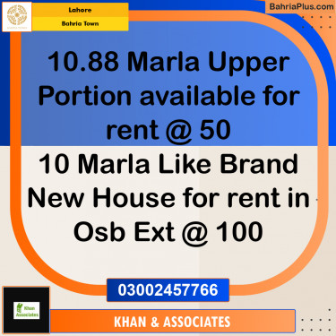 Residential House for Rent in Bahria Town, Lahore - (BP-244483)