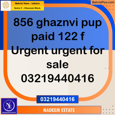 Residential Plot for Sale in Sector F - Ghaznavi Block -  Bahria Town, Lahore - (BP-244667)
