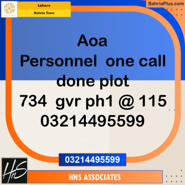 Residential Plot for Sale in Bahria Town, Lahore - (BP-244778)
