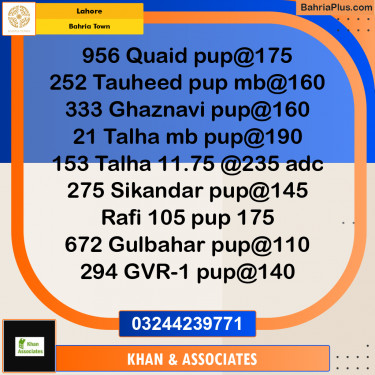 Residential Plot for Sale in Bahria Town, Lahore - (BP-244798)