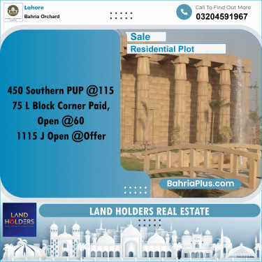 Residential Plot for Sale in Bahria Orchard, Lahore - (BP-244834)