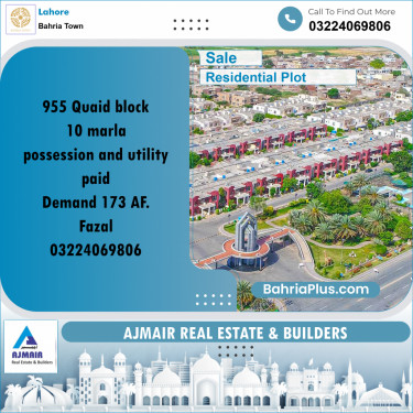 Residential Plot for Sale in Bahria Town, Lahore - (BP-244836)