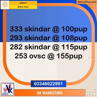 10 Marla Residential Plot for Sale in Bahria Town, Lahore - (BP-244925)