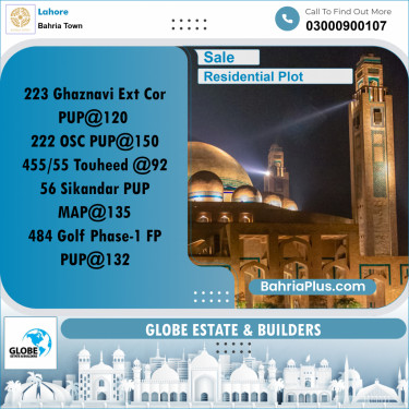 Residential Plot for Sale in Bahria Town, Lahore - (BP-244969)