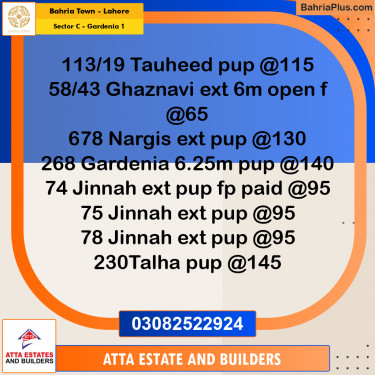 10 Marla Residential Plot for Sale in Sector C - Gardenia 1 -  Bahria Town, Lahore - (BP-245015)