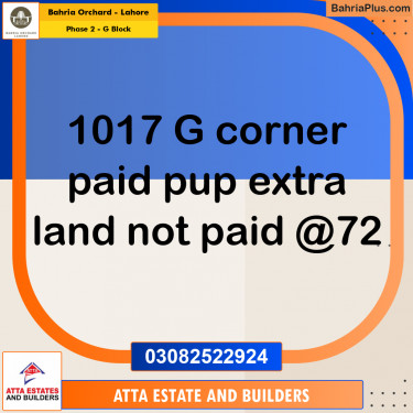 10 Marla Residential Plot for Sale in Phase 2 - G Block -  Bahria Orchard, Lahore - (BP-245016)