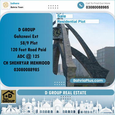 Residential Plot for Sale in Bahria Town, Lahore - (BP-245029)