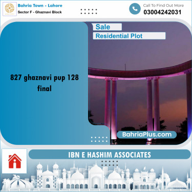 10 Marla Residential Plot for Sale in Sector F - Ghaznavi Block -  Bahria Town, Lahore - (BP-245044)