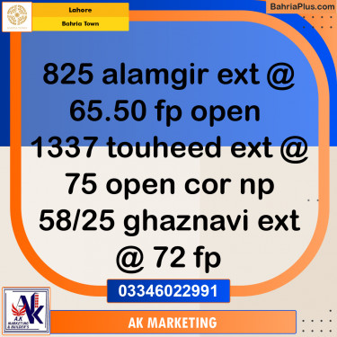 5 Marla Residential Plot for Sale in Bahria Town, Lahore - (BP-245060)