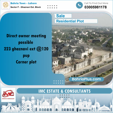 10 Marla Residential Plot for Sale in Sector F - Ghaznavi Ext. Block -  Bahria Town, Lahore - (BP-245170)