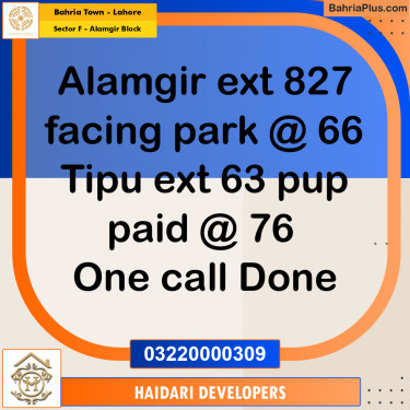 5 Marla Residential Plot for Sale in Sector F - Alamgir Block -  Bahria Town, Lahore - (BP-245177)